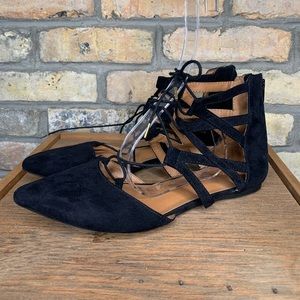 Mossimo Black Lace-Up Flats